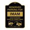 Signmission Reserved Parking for Imam Unauthorized Vehicles Towed Away With Tow Away Graphic, BG-1824-23096 A-DES-BG-1824-23096 - alternate 1